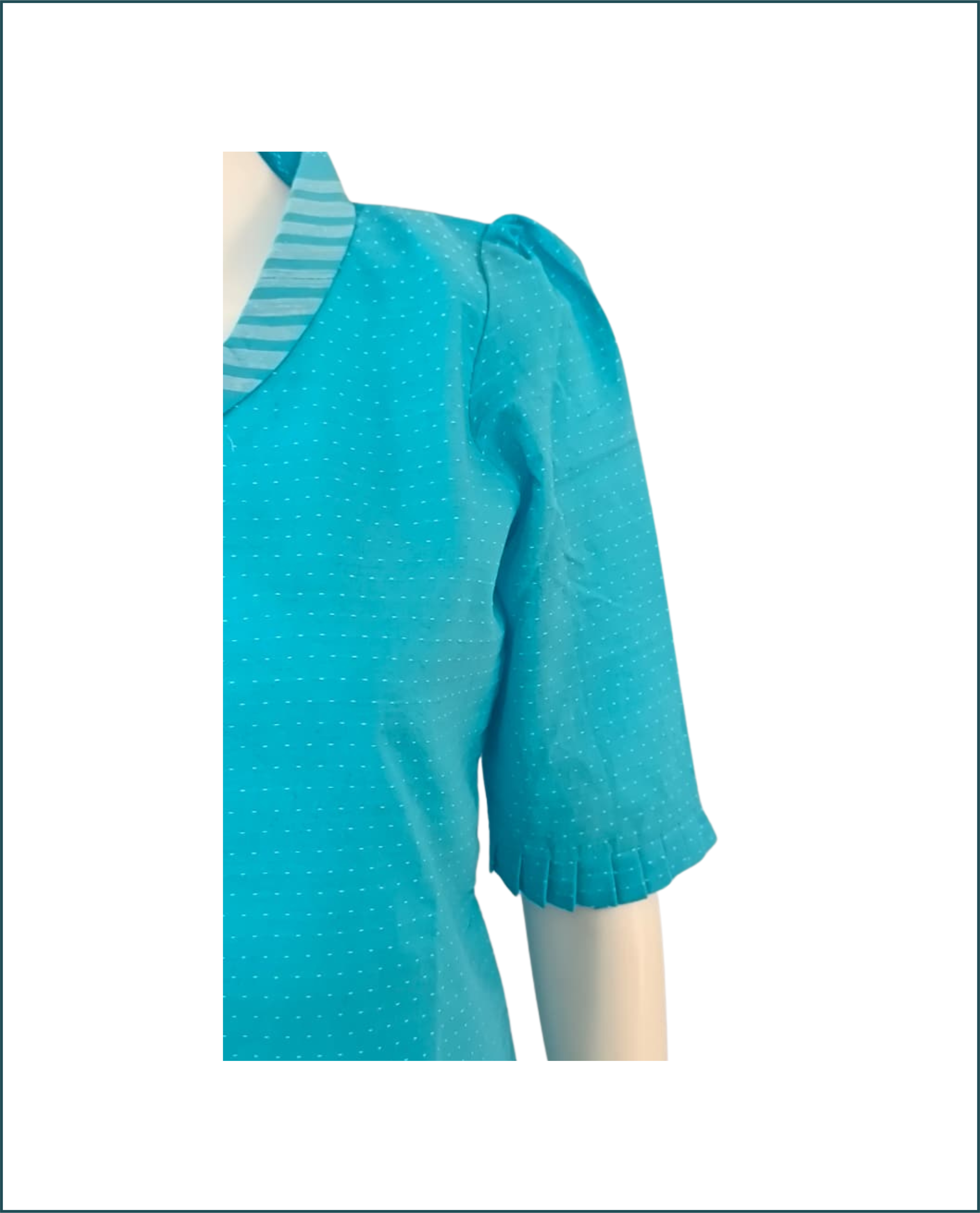 Handloom Cotton Kurti - Blue