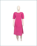 Handloom Cotton Kurti - Pink