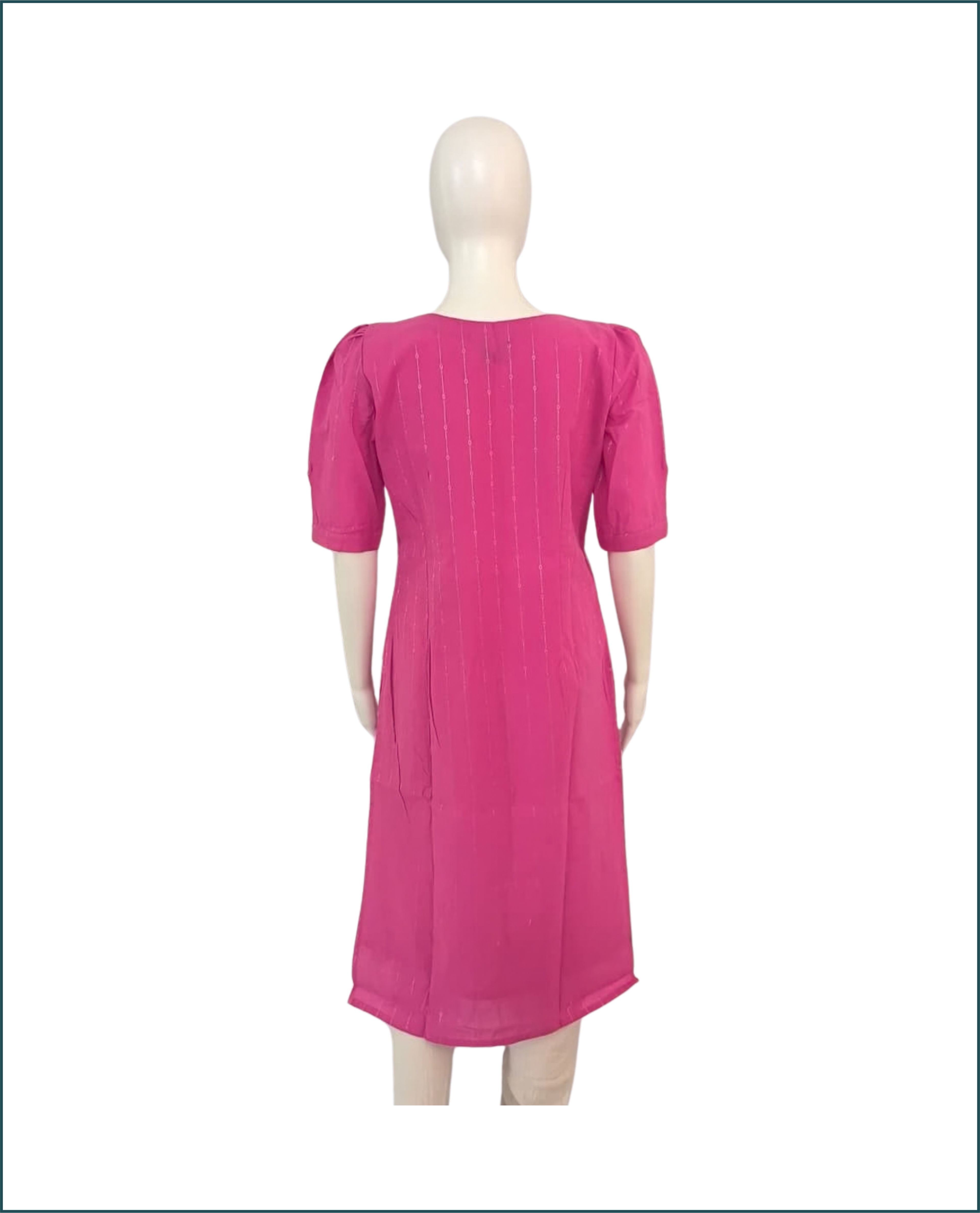 Handloom Cotton Kurti - Pink