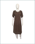 Handloom Cotton Kurti - Brown