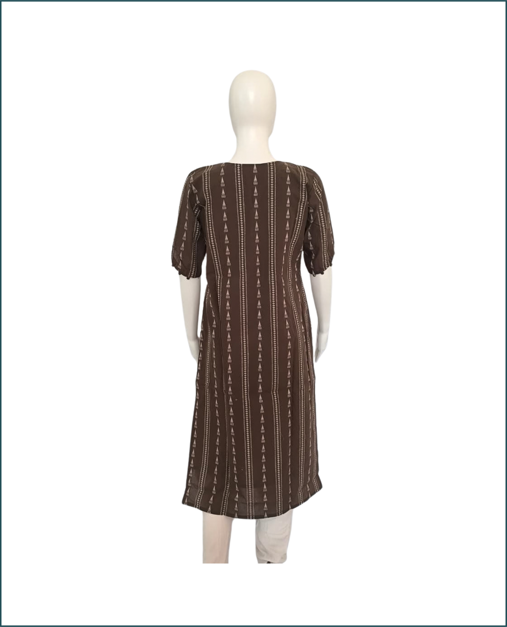 Handloom Cotton Kurti - Brown