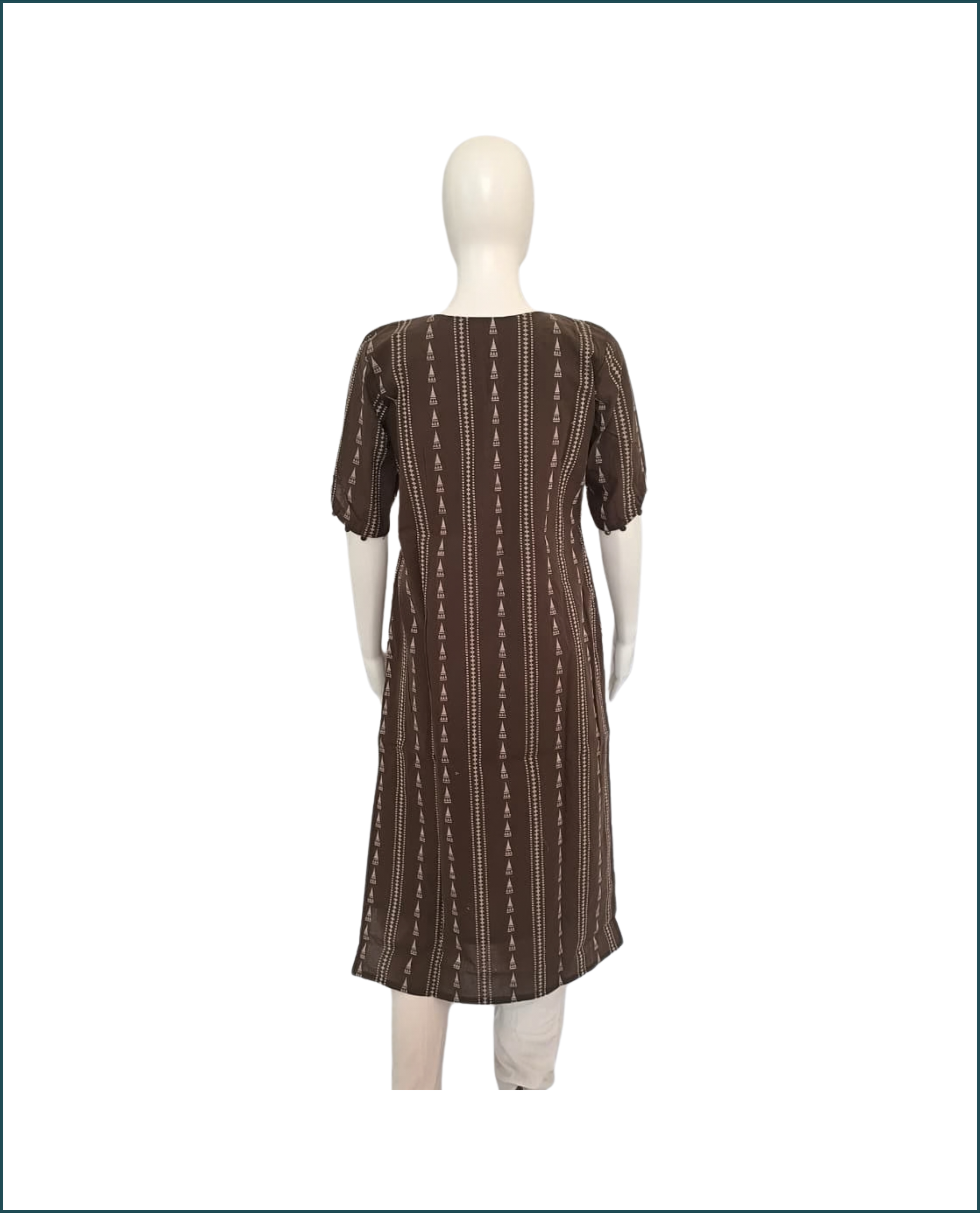 Handloom Cotton Kurti - Brown