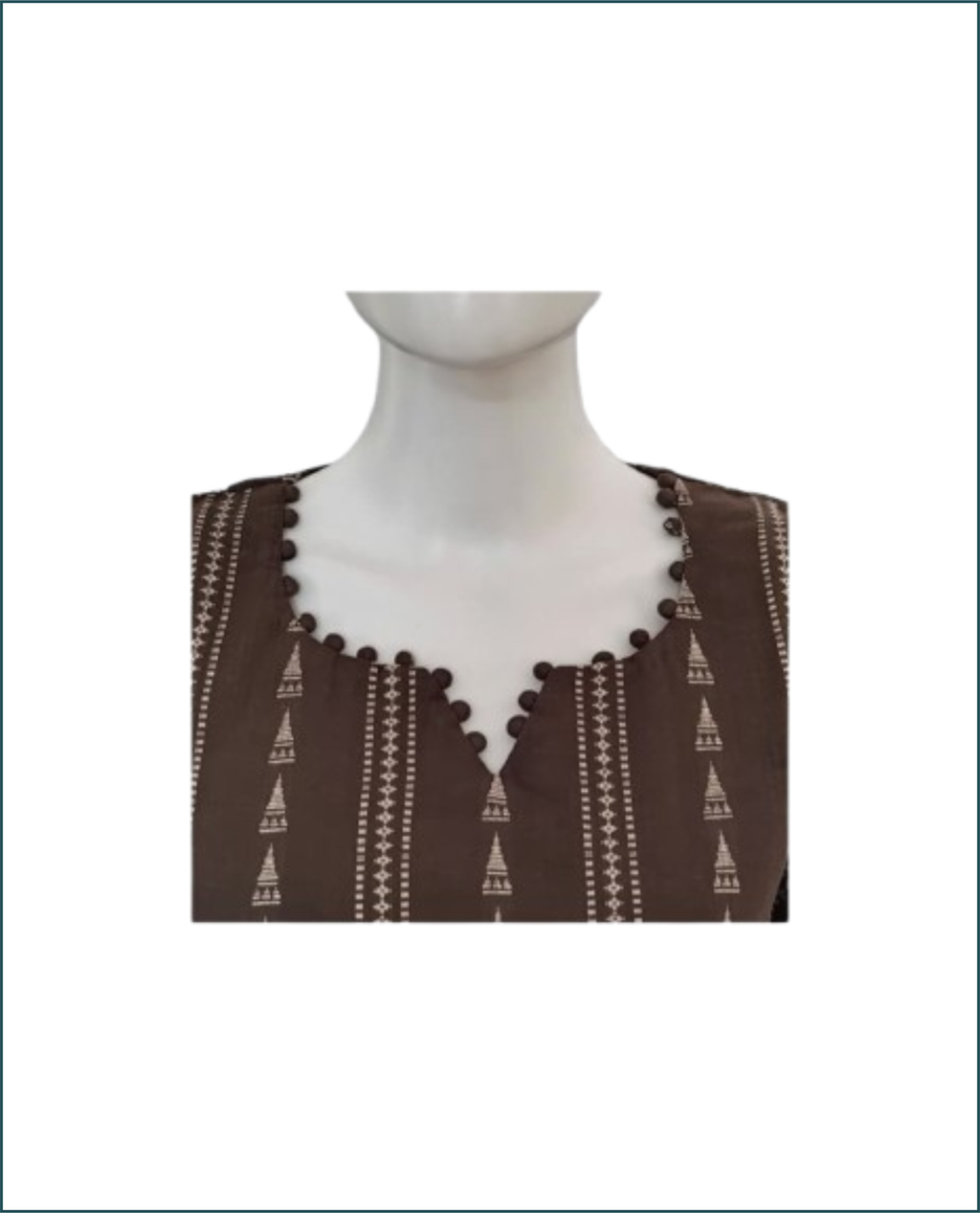 Handloom Cotton Kurti - Brown
