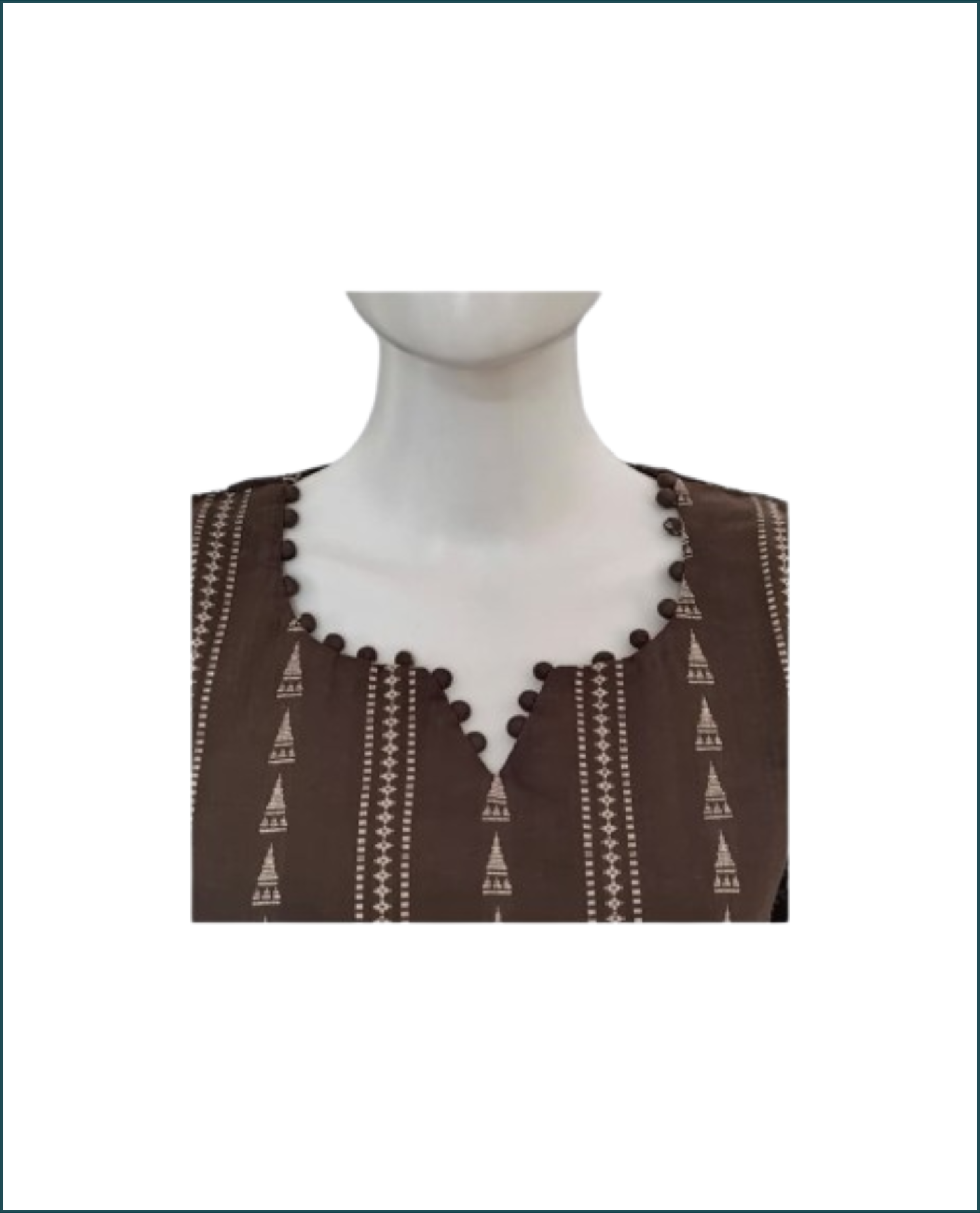 Handloom Cotton Kurti - Brown