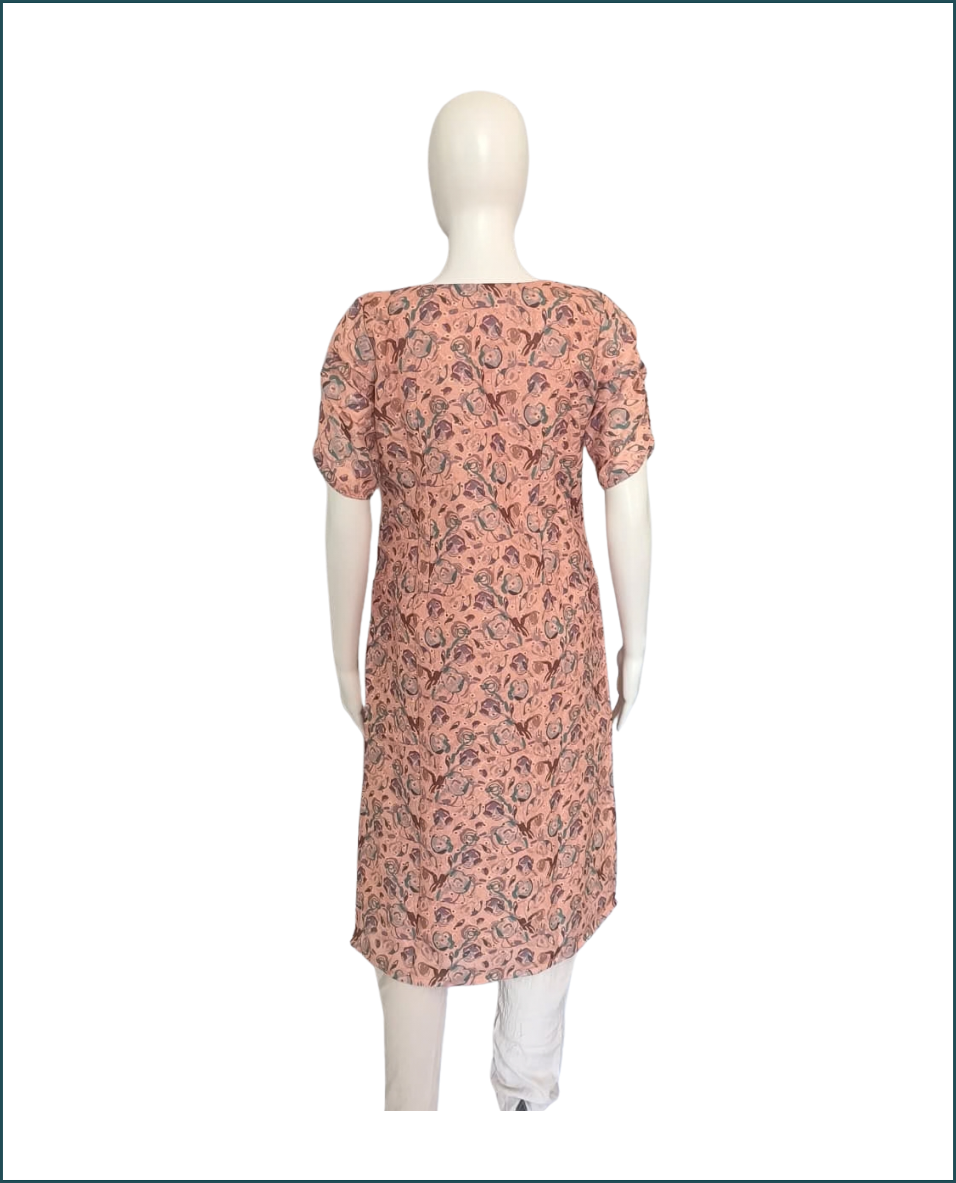 Hakoba Kurti - Beige (Floral)