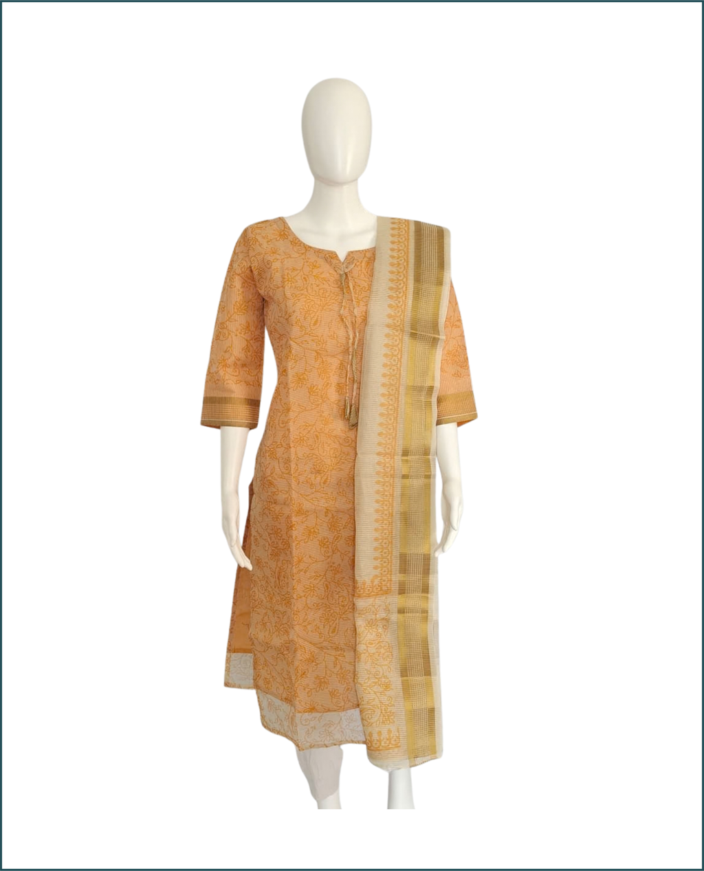 Kurti + Dupatta - Yellow