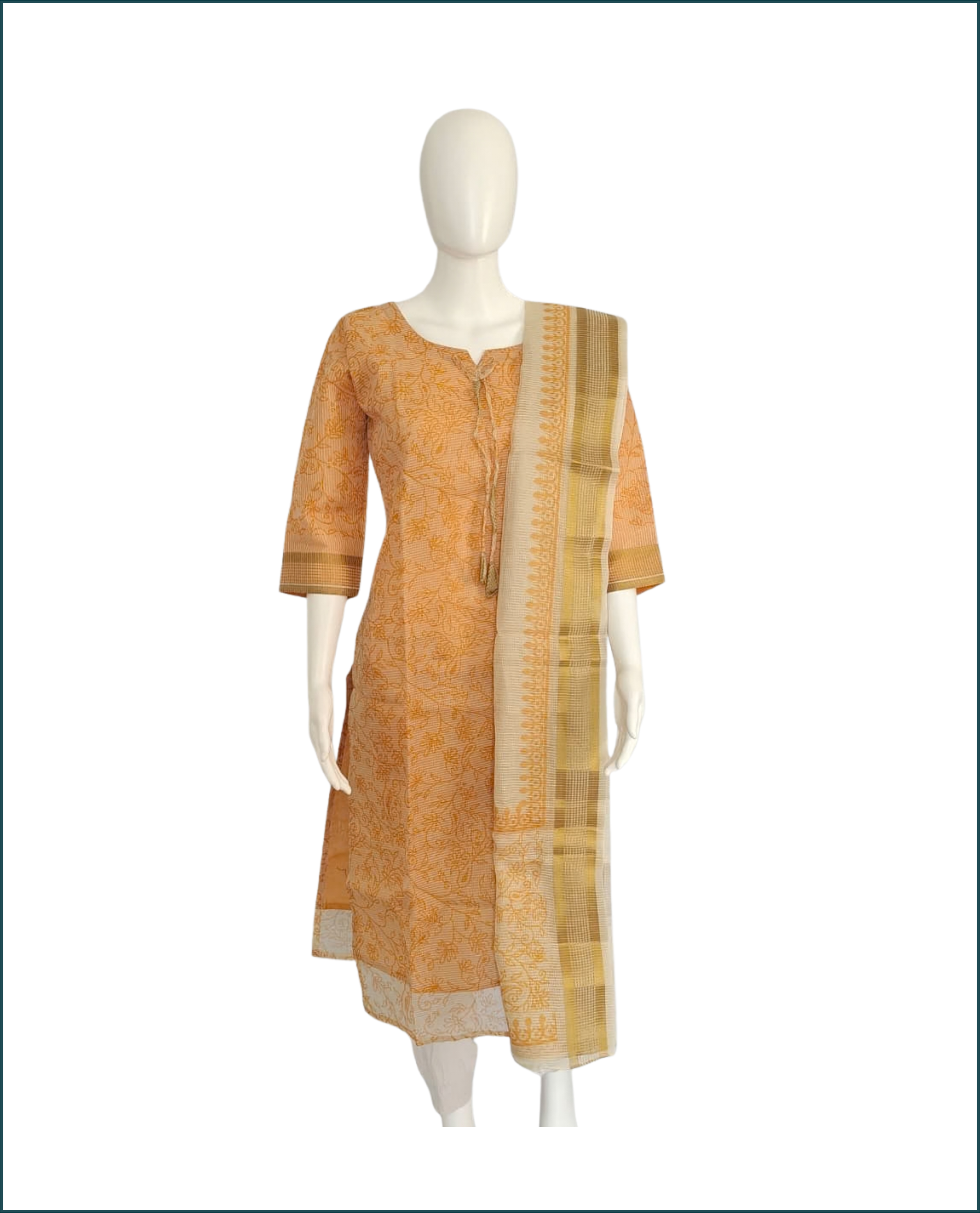 Kurti + Dupatta - Yellow